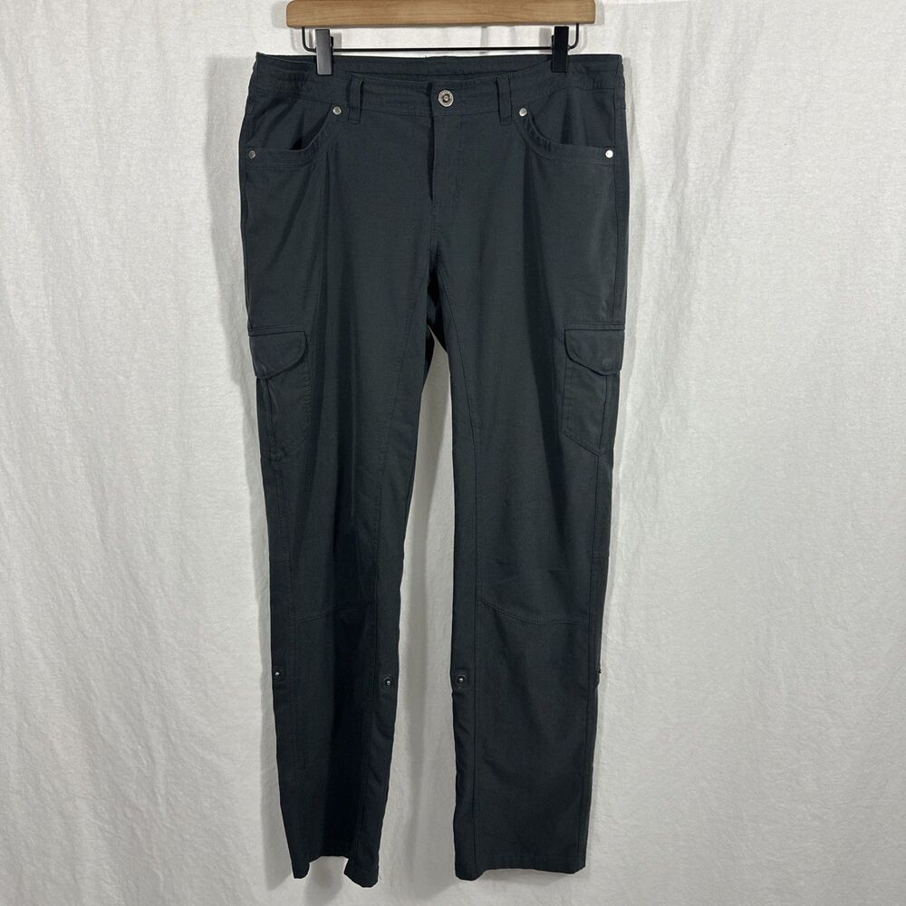 Kuhl Women’s Freeflex Grey Roll-up Pants Sz 12 Gorpcore Hiking Granola Girl